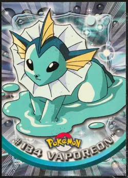 2000 Topps Pokemon TV Animation Edition Series 3 Non Holo Foil #134 Vaporeon - Image 1