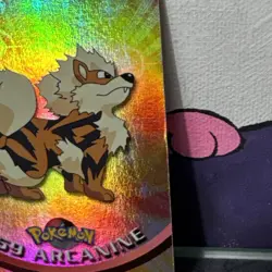 💥 2000 Topps Pokemon TV Arcanine Rainbow Holo Animation Series Blue Logo # 59 - Image 2