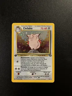 Pokemon TCG Clefable Jungle 1/64 Holo 1st Edition Holo Rare - Image 1