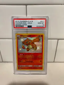 2019 POKEMON SUN & MOON HIDDEN FATES #SV7 CHARMELEON-HOLO PSA 10 - Image 1