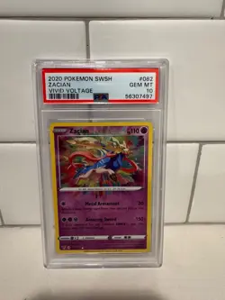 Pokemon Vivid Voltage Zacian AMAZING RARE PSA 10 Gem Mint - Image 1