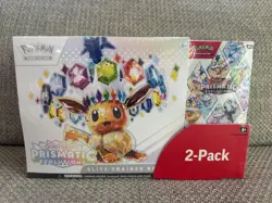 Pokemon TCG Prismatic Evolutions ETB with Booster Bundle Costco 2-Pack Sealed - Image 1