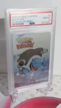 POKEMON BLASTOISE #09 2000 DANONE STADIUM SHINY PSA 10 LOW POP CLASSIC CARD - Image 2