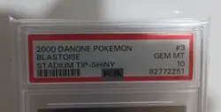 POKEMON BLASTOISE #09 2000 DANONE STADIUM SHINY PSA 10 LOW POP CLASSIC CARD - Image 3