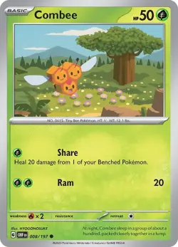 Combee 008/197 | Obsidian Flames | Common Non Holo | NM Pokemon Card - Image 1