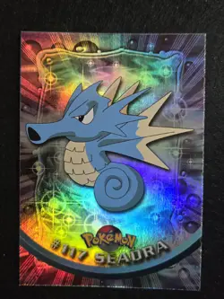 Seadra #117 - Rainbow Foil Series 2 Topps Pokemon Card - Blue Label - MP - Image 1