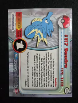 Seadra #117 - Rainbow Foil Series 2 Topps Pokemon Card - Blue Label - MP - Image 2
