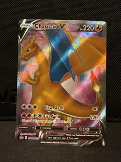 Pokemon TCG Charizard v SWSH050 Black Star Promo Holo Card NM - Image 1