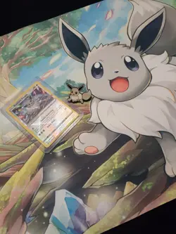 Radiant Eevee Pokemon GO Promo Card (SWSH230) with Enamel Pin and Playmat - Image 4