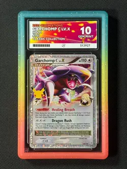 ACE 10 Garchomp C LV.X 145/147 Celebrations Pokemon Card Classic GEM MINT *2 - Image 1