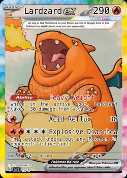 Charizard Lardzard Custom Pokemon Card - Image 1