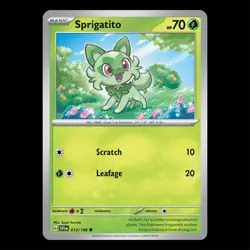 Sprigatito 013/198 - Scarlet Violet Base Set Pokemon Card - Image 1
