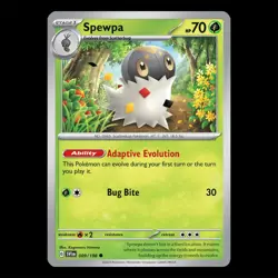 Spewpa 009/198 - Scarlet Violet Base Set Pokemon Card - Image 1
