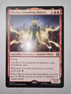 MTG - Marvel's Spider-Man - Electro, Assaulting Battery #0076 - Non Foil NM - Image 1