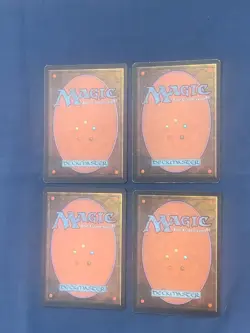MtG Unlimited Lightning Bolt x4 Signed by Christopher Rush - Image 2