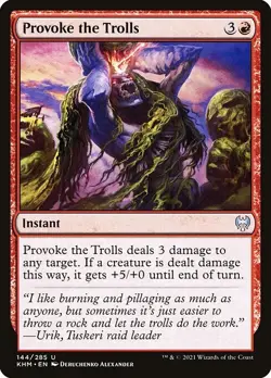 Provoke the Trolls 4x FOIL KHM MTG Kaldheim Uncommon MINT red - Image 1