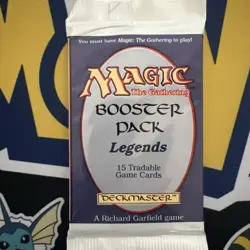 Magic The Gathering MTG Legends Factory Sealed Booster Pack 1994 Unsearched - Image 2