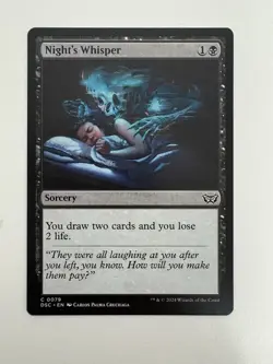 Night’s Whisper MTG Magic the Gathering Card NM Near Mint DSC - Image 1