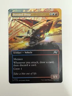 Boosted Sloop Foil Showcase MTG Magic the Gathering Card NM Near Mint DFT - Image 1