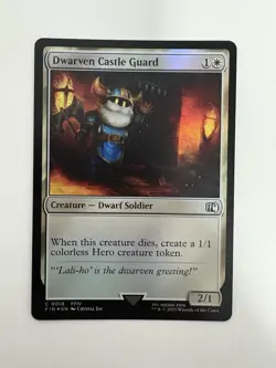 Dwarven Castle Guard Foil MTG Magic the Gathering Card NM Near Mint FIN - Image 1