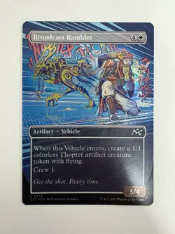 Broadcast Rambler Foil Showcase MTG Magic the Gathering Card NM Near Mint DFT - Image 1