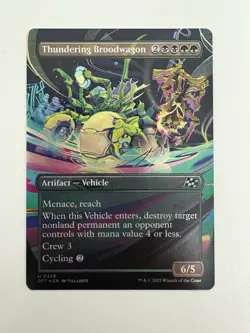 Thundering Broodwagon Foil Showcase MTG Magic the Gathering Card NM Mint DFT - Image 1
