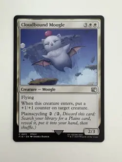 Cloudbound Moogle MTG Magic the Gathering Card NM Near Mint FIN - Image 1