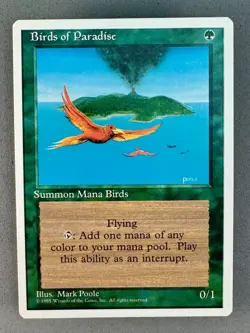 MTG-Birds of Paradise 4th Edition Regular-Vintage Magic: the Gathering - Image 1