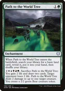 Path to the World Tree 4x FOIL KHM MTG Kaldheim Uncommon MINT green - Image 1
