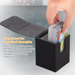 Card Deck Box, 110+ Storage MTG Deck Box with 50 Pcs Card Sleeve, Collectible Tr - Image 4