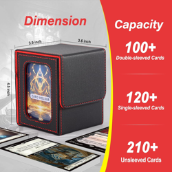 MTG Deck Box, Double Display Window MTG, Commander Deck Box Fits 120+ Single Sle - Image 3