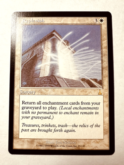 Replenish Urza's Destiny 1999 Near Mint MTG Magic the Gathering Illus Jim Nelson - Image 1