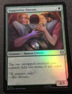 Supportive Parents - Foil - SPM - MTG - EN - NM - 0119 - Image 1