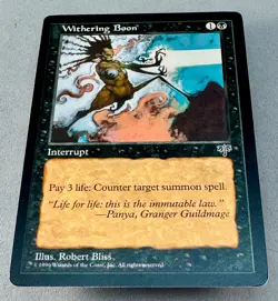 MTG**Withering Boon Mirage Regular**LP NM**Vintage Magic the Gathering - Image 3