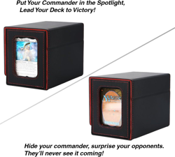 Venssu MTG Deck Box for Commander or Prime Card Display with Dice Tray,Card Deck - Image 2