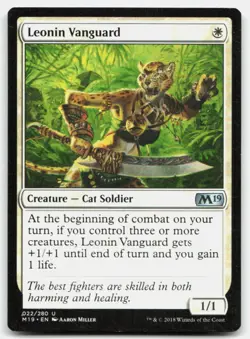 MTG Leonin Vanguard U Core Set 2019 22 LP - Image 1
