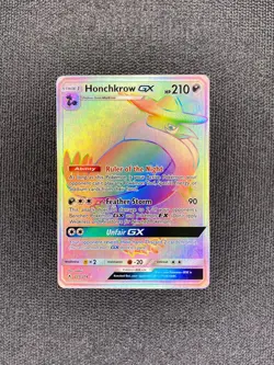 Pokemon TCG Sun & Moon Unbroken Bonds Honchkrow GX 223/214 Secret Rare Rainbow - Image 1