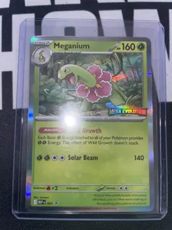 Meganium Mega Evolution Stamped Build and Battle Promo 001 Pokemon IN HAND NEW - Image 2