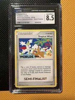 Pokemon TCG Tropical Wind DP48 World Championship Semi-Finalist CGC 8.5 NM/Mint+ - Image 1