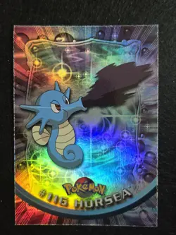 Horsea #116 - Rainbow Holo- Topps Pokemon Blue Label - HP - Image 1