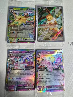 Pokemon Prismatic Evolutions Stamped Lot SEALED ESPEON,LEAFEON,SYLVEON,EEVEEE!!! - Image 2