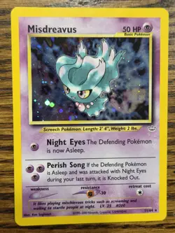 Pokemon Wotc Neo Revelation # 11/64 Holo Misdreavus M/NM - Image 1