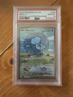 Pokemon Bubble Mew EX Paldean Fates 232/091 Special Illustration Rare PSA 10 - Image 1