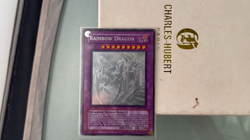 YuGiOh Rainbow Dragon Misprint Incorrect Name Ghost Rare 1st Edition NM - Image 2