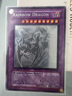 YuGiOh Rainbow Dragon Misprint Incorrect Name Ghost Rare 1st Edition NM - Image 5