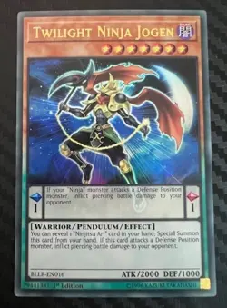 Yugioh Twilight Ninja Jogen BLLR-EN016 Ultra Rare 1st Edition VLP - Image 1