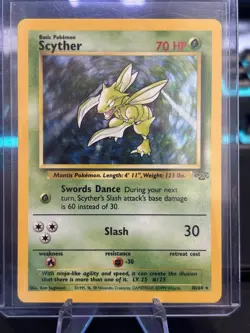 SCYTHER 10/64 Holo Rare Jungle Set Unlimited 1999 - Pokemon Card WOTC - LP - Image 1