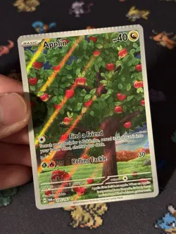 Pokemon Cards Applin 185/167 Illustration Rare Twilight Masquerade CRIMPED- (NM) - Image 2
