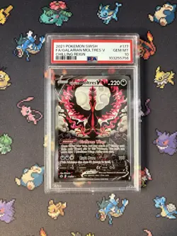 Pokemon Cards Moltres V 177/198 Alternate Art Chilling Reign - PSA 10 GEM MINT - Image 1