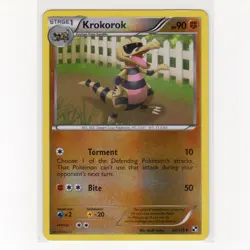 Pokemon TCG Krokorok 64/114 BW Base Set Reverse Holo Uncommon Card EN-LP 2011 - Image 1